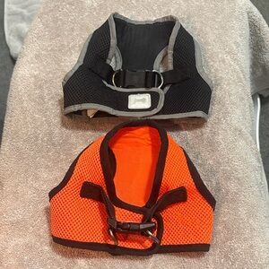 Size Small 1 Black and 1 Orange Harness for Dogs